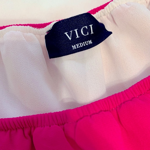 VICI Collection Lovie Ruffle Cold Shoulder Tie Top - Picture 7 of 8